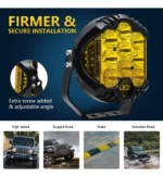 2pack 7 Inch Round LED Offroad Light with DRL, 90W Driving Light LED Light Bar, 8000LM Spot Flood Combo Work Light for Wrangler, ATV, SUV, UTV, Trucks, Pickup, 4x4, F150 - Image 5