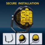 2pack 7 Inch Round LED Offroad Light with DRL, 90W Driving Light LED Light Bar, 8000LM Spot Flood Combo Work Light for Wrangler, ATV, SUV, UTV, Trucks, Pickup, 4x4, F150 - Image 6