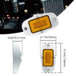 12-Pack 4-Inch Amber Oval Clearance Lights with Chrome Trim For Pickup Trucks, Buses, Trucks, Vans, Trailers, and Cargo Vehicles 12V DC - Image 3