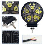 5-Pack 42W LED Work Lights — 4-Inch LED Spotlights (12V/24V, Round) — Suitable for Trucks, Off-Road Vehicles, ATVs, SUVs, UTVs, 4WDs, Boats, and Tractors - Image 5