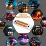 10-Pack 6-Inch Amber Rectangular Clearance Lights with Chrome Trim, for Pickup Trucks, Buses, Trucks, Vans, Trailers, and Cargo Vehicles, 12V DC - Image 4