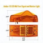 4-Pack 6-Inch Amber 18LED Side Marker Lights/Clearance Lights with Reflector, Turn Signal/Running Lights, for Trailers, Trucks, RVs, Campers, Motorhomes, Waterproof, Surface Mount, 12V - Image 4