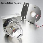 Top view of Watermelon LED Light Bracket showing mounting holes and stainless steel construction