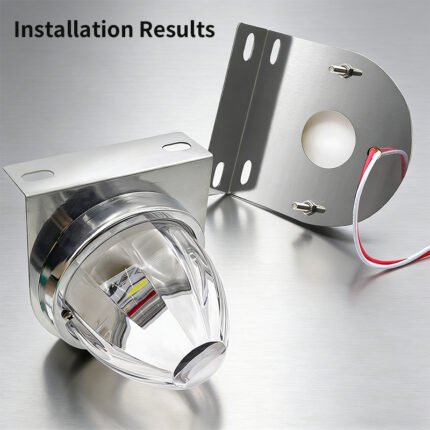 Top view of Watermelon LED Light Bracket showing mounting holes and stainless steel construction