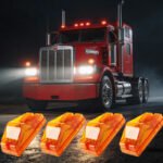 4-Pack 6-Inch Amber 18LED Side Marker Lights/Clearance Lights with Reflector, Turn Signal/Running Lights, for Trailers, Trucks, RVs, Campers, Motorhomes, Waterproof, Surface Mount, 12V - Image 3