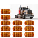 12-Pack Amber 4-Inch LED Side Marker Turn Signals with Flashing, for Trucks, Trailers, Pickup Trucks, SUVs - Image 2