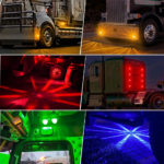 2 Glass Watermelon Lamps with Transparent Lens LED Side Markers, IP67, Suitable for Trucks, Trailers, and Off-Road Vehicles - Image 2