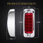 Chrome trim red LED marker lights for truck