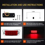 12V 24V red LED marker lights with high low brightness flashing and waterproof design