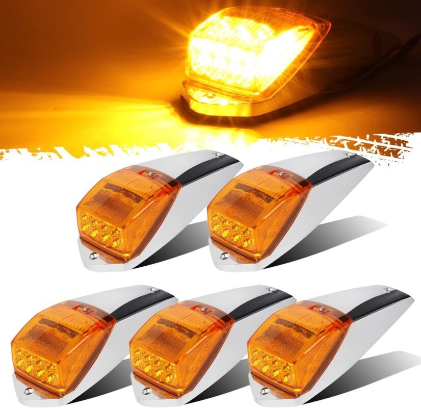 17 LED amber truck cab marker light bright roof running light for semi trucks