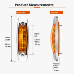 Bright amber LED clearance lights lighting effect for trucks and trailers