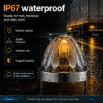 Amber IP67 waterproof glass watermelon LED marker lights for trucks