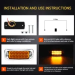 yfd lighting replacement amber marker lights for Kenworth Peterbilt Volvo and Mack trucks