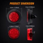 YFD Lighting 2.5 inch red round marker clearance light size for flush mount installation