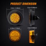 YFD Lighting 2.5 inch round marker clearance light size for flush mount installation