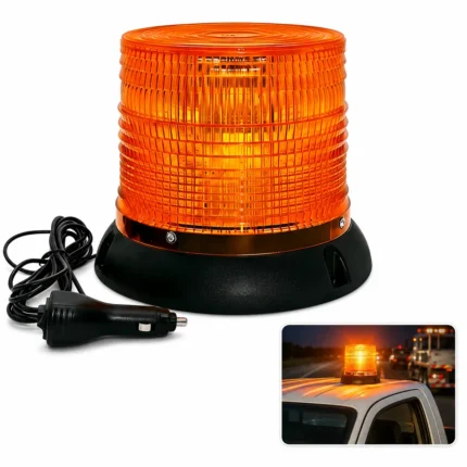 360 degree LED roof warning strobe light with magnetic base for trucks and emergency vehicles
