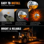 installation guide for white and amber watermelon truck lights