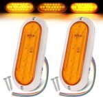 yfd lighting 4 wire amber oval LED strobe light 12V 24V for truck trailer pickup