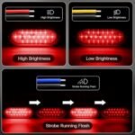 yfd lighting 6 inch red LED strobe light with high low and flash modes