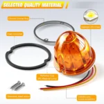 YFD Lighting 6 amber LED watermelon lights with 6 foam pads and 12 screws included