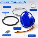 YFD Lighting 6 blue LED watermelon lights with 6 foam pads and 12 screws included