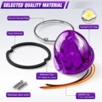 YFD Lighting 6 purple LED watermelon lights with 6 foam pads and 12 screws included