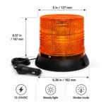 Waterproof PC housing warning strobe light for rain snow and fog