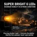 yfd lighting amber rectangular LED marker lights multi angle product view