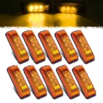 Amber trailer running light with PC lens for clearance and marker lighting