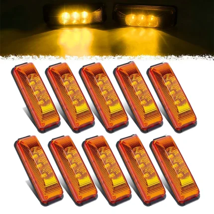 Amber trailer running light with PC lens for clearance and marker lighting
