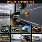 yfd lighting amber LED trailer clearance lights installed as side marker lights on trucks and trailers