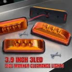 Amber LED clearance lamp surface mount truck marker light