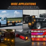 YFD Lighting amber marker clearance light for trucks trailers pickups dump trucks buses vans and RVs