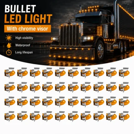 yfd lighting amber mini watermelon LED marker lights 50pcs for semi trucks and trailers