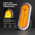 yfd lighting amber oval LED strobe light bright warning light for trucks and trailers