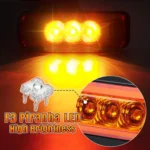 Amber rectangular trailer marker light replacement for exterior vehicle lighting