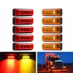 Amber and red LED trailer clearance lights 10 pack side marker lights for trucks and trailers
