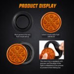 YFD Lighting amber and red round marker lights for truck trailer and RV