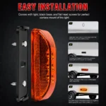 Amber LED clearance light for semi truck trailer RV and pickup truck