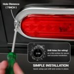 yfd lighting chrome bezel red oval LED truck light for trailer pickup and utility vehicles