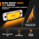 24V LED marker light with light guide function