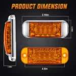 yfd lighting amber LED marker light with 16 built-in LED beads for 12V 24V vehicles