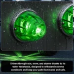 IP67 waterproof green watermelon LED marker lights for trucks trailers RVs and exterior vehicle use