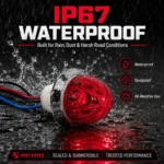 IP67 waterproof red mini watermelon LED marker light for trucks trailers and heavy duty vehicles