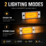 Easy install 24V LED truck marker light