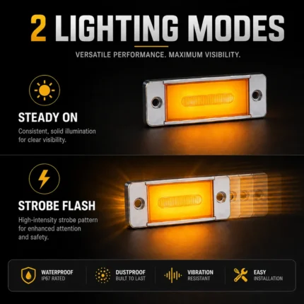 Easy install 24V LED truck marker light