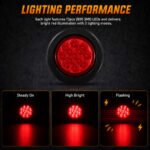 YFD Lighting red 13 LED round marker light with bright night visibility