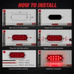 Installation guide for red 6-inch 10 LED tail lights
