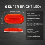 yfd lighting red front rear side marker lights for RV camper truck trailer