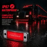 Red LED truck marker light with durable PC housing